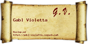 Gabl Violetta névjegykártya